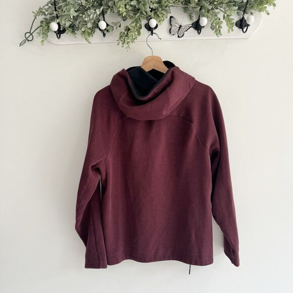 Nike Sportswear Tech Fleece Funnel Neck Men's Hoodie Burgundy 805214 - Picture 2 of 4